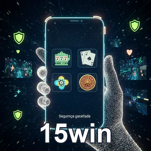 Tela de login rápido no app de casino móvel 15win