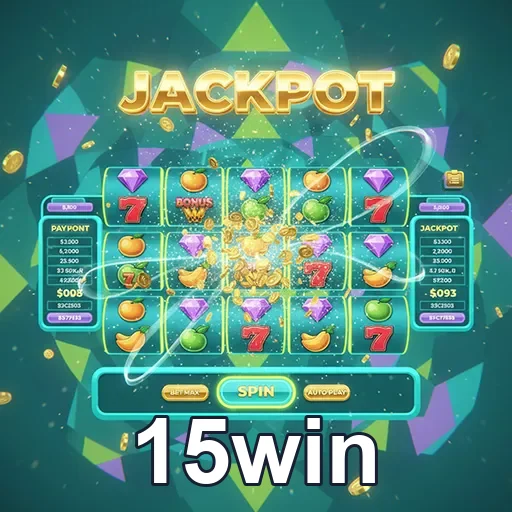 Imagem de diferentes temas de slot games na 15win Mobile