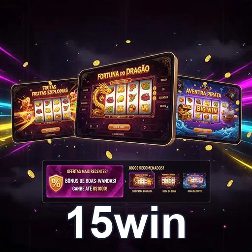 Imagem do site 15win mostrando opções de apostas esportivas na página inicial